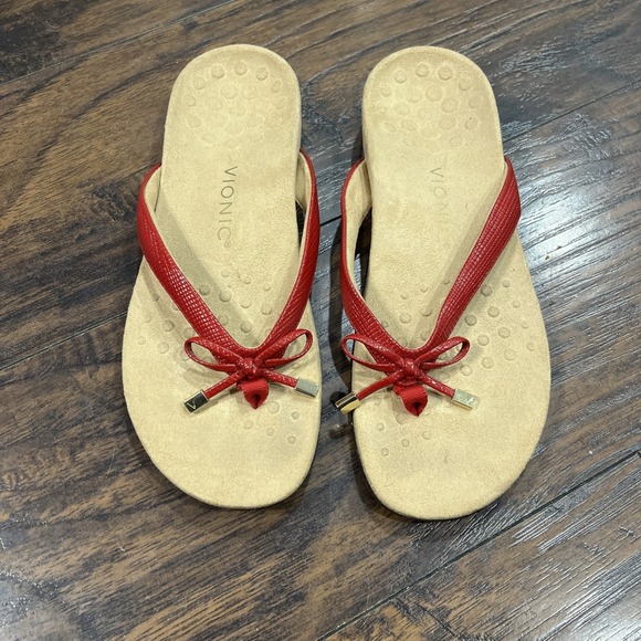 VIONIC Women's Sandal's Size 9.5 Flip Flop Thongs Orthopedic Arch Support - Picture 1 of 3